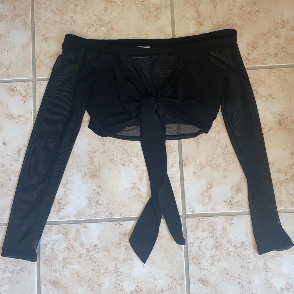 Mesh Crop Long Sleeve